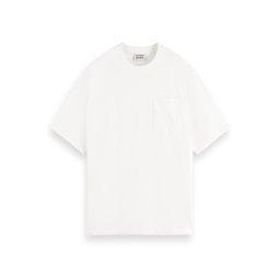 SCOTCH & SODA T-Shirt Core-3 Crosses Loose Fit Pocket 179193 SC0006 white