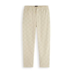 SCOTCH & SODA Pantaloni Fave-Check-Patterned Corduroy Jogger 178382 SC7347 parchment