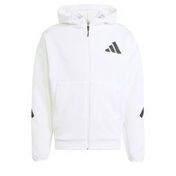 ADIDAS SPORTSWEAR Bluză cu fermoar sport 'Z.N.E.' negru / alb