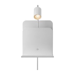 Nordlux - Aplica de perete ROOMI cu poliță și USB 1xGU10/8W/230V albă