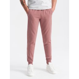 Ombre Men's BASIC cotton jogger sweatpants - dark pink