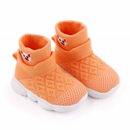 Mocasini portocalii, inalti tip adidas - Ursulet