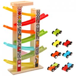 Pista cu masinute pentru raliu, cu 7 nivele, din lemn
