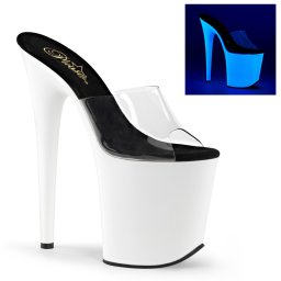 Pleaser Flamingo-801UV Clr/Neon Wht 38