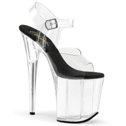Pleaser Flamingo-808 Clr-Blk/Clr 42