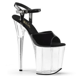 Pleaser Flamingo-809 Blk Pat/Clr 35