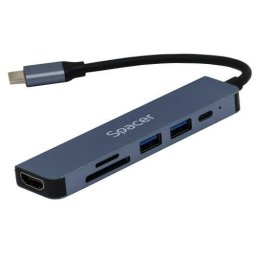 Docking Station Spacer SPDS-TypeC-HUPS-6in1, Gri