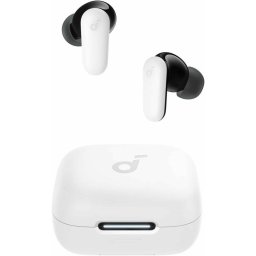 Casti wireless Anker Soundcore P30i, Tehnologie Noise Cancelling, 2-in-1 carcasa si stand, IP54, Bluetooth 5.4 Alb