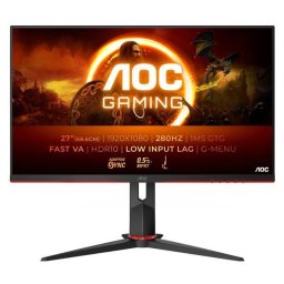 Monitor Gaming Fast VA LED AOC 27" 27G2ZN3/BK, Full HD (1920 x 1080), HDMi, DisplayPort, Pivot, 180 Hz, 1 ms, Negru