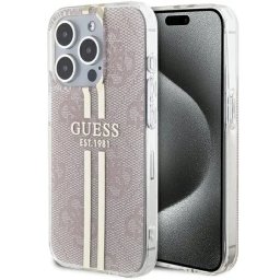 Husa iPhone 15 Pro 6.1" pink hardcase IML 4G Gold Stripe