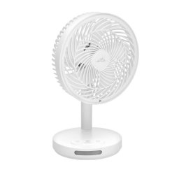 Ventilator de masa fara fir Windy 0607 90000, 16.6 cm, 3 viteze, iluminare LED, Alb