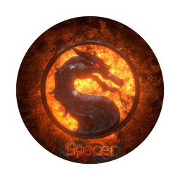 Scaun Gaming Covor pentru scaun gaming SPACER, protectie parchet, cauciuc si material textil, 1200 x 3mm, rotund, DRAGON 46501474 "SPFP-DRAGON-120