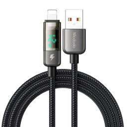 CA-3620 USB/Lightning Display Auto Power Off Fast Charging 1.2m Negru