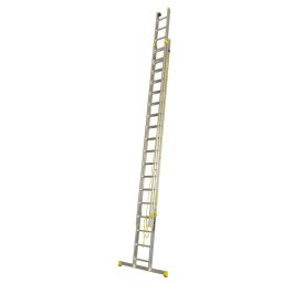 Scara culisanta cu doua tronsoane culisanta profesionala cu funie FORTE, 2 x 18