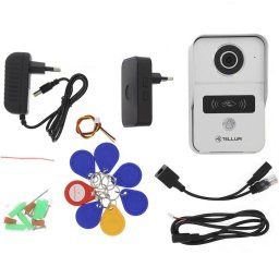 Sonerie inteligenta cu functie video interfon Smart TLL331511, Wi-Fi, 1080P, senzor de miscare, functie deschidere, MicroSD, IP54, Vedere pe timp de noapte 10m, Gri