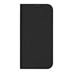 Husa Skin Pro iPhone 16 Pro Case with Flip and Card Slot - Black