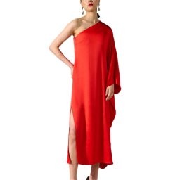KARL LAGERFELD Rochie One Shoulder Ceremony Dress 235W1300 448 fiery red