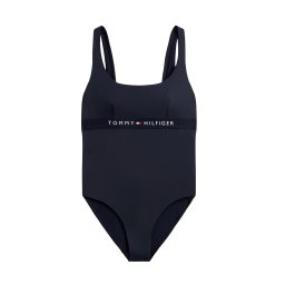 Tommy Hilfiger Underwear Costum de baie întreg albastru închis / roși aprins / alb
