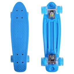 Penny Board Cu Lumini In Roti, bleu