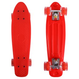 Penny Board Cu Lumini In Roti, rosu