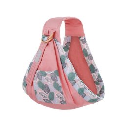 Marsupiu wrap, sling cu inele, pentru bebelusi, roz