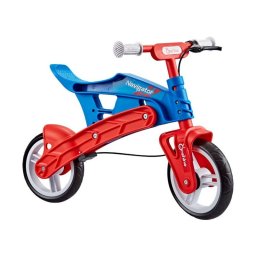 Bicicleta fara pedale, inaltima reglabila, pentru echilibru, Navigator, rosu cu albastru