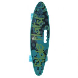 PennyBoard cu maner si lumini in roti, Ride Hard Verde