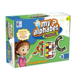Puzzle 52 piese mari Family, cu literele alfabetului