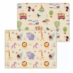 Covor bebe pliabil, gros, termoizolant, cu 2 fete, Jungla si Masini, 180x100 cm, D20