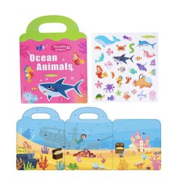Carte magnetica cu 32 stickere reutilizabile, Animalele marine