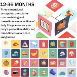 Set 16 carduri STEM de stimulare vizuala pentru bebelusi 12-36 luni