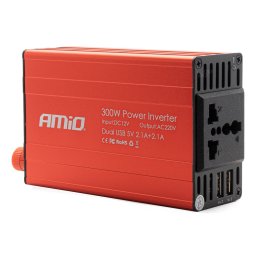 Convertor de tensiune 12V - 220V, 300W/600W, 2 x USB 5V