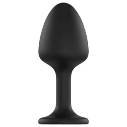 Dorcel Geisha Plug Diamond XL - plug anal cu piatră albă (negru)