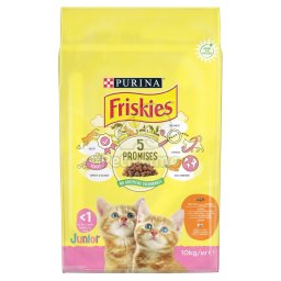 Friskies Junior cu Pui, Lapte și Legume, hrană uscată pentru pisici 2 x 10 kg