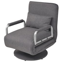 Scaun pivotant si canapea extensibila, gri închis, textil GartenMobel Dekor