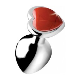 Dildo metalic Jasper Heart L Red