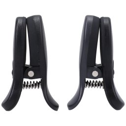 Doc Johnson Merci Vibro Grippers Vibrating Nipple Clamps with Case Black