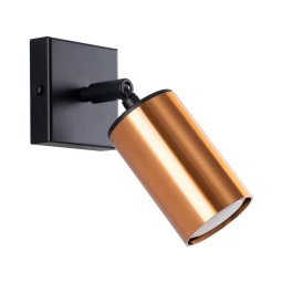 Spot de perete Sollux SL.1374 WINX 1xGU10/10W/230V negru/cupru