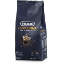 Cafea boabe De'Longhi Caffe Crema 100% Arabica DLSC602 - AS00000173, Greutate 250gr, Prajire usoara, 100% Arabica, Intensitate 4