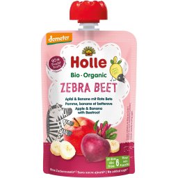 Piure de mere, banane si sfecla rosie, pentru copii, fara gluten, +6luni bio 100g