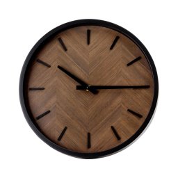 Ceas de perete d. 30 cm 1xAA negru/maro
