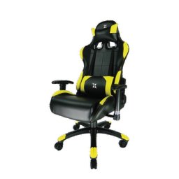 Scaun Gaming Scaun GAMING SERIOUX TORIN X-GC01-2D-Y, ajustabil, piele sintetica, piston pe gaz, manere reglabile, baza stea cu 5 picioare, greutate maxima admisa 150Kg, perne detasabile, negru si galben