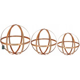 Set figurină rugină rugină grădină minge metal decorare
