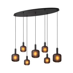 Lustră pe cablu Lucide 45405/07/30 ELOISE 7xE27/40W/230V negru