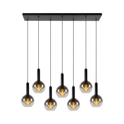 Lustră pe cablu Lucide 45402/07/30 MARIUS 7xE27/40W/230V negru