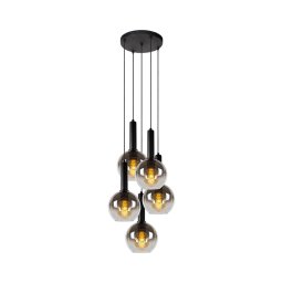 Lustră pe cablu Lucide 45402/15/30 MARIUS 5xE27/40W/230V negru