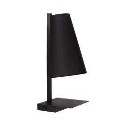 Lampă dimabilă de masă Lucide 30295/01/30 GREGORY 1xE27/60W/230V USB negru