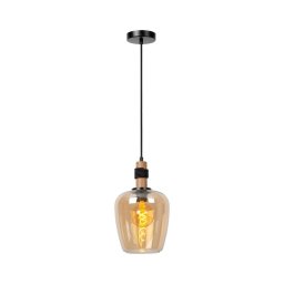 Lustră pe cablu Lucide 45408/22/62 ILONA 1xE27/40W/230V d. 22 cm negru/bej