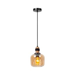 Lustră pe cablu Lucide 45408/18/62 ILONA 1xE27/40W/230V d. 18 cm negru/bej