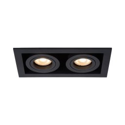 Corp de iluminat încastrat Lucide 09926/02/30 CHIMNEY 2xGU10/50W/230V negru